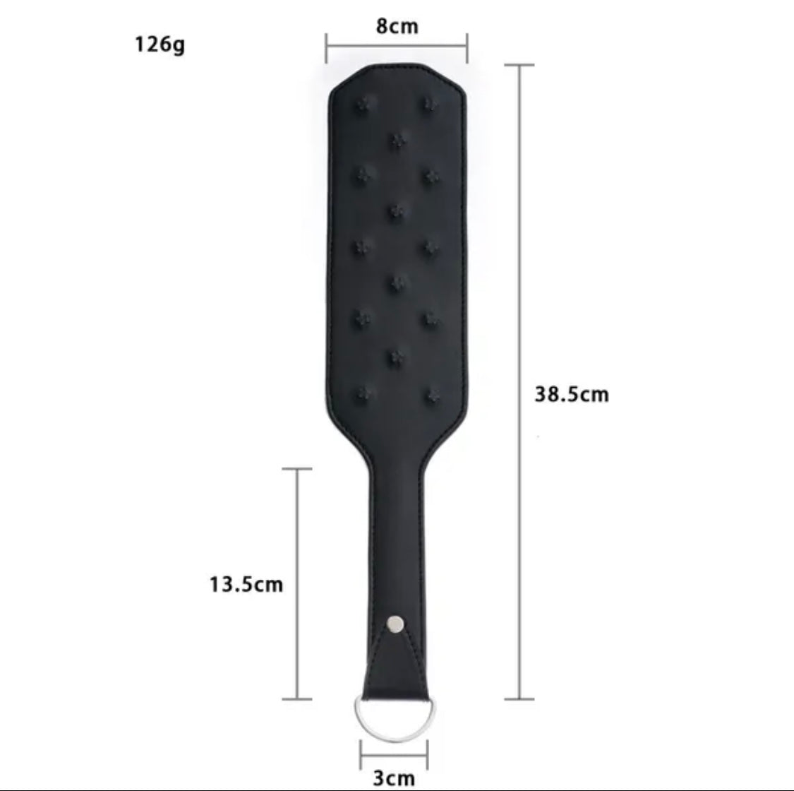 Steel Spikes Leather Spanking Paddle